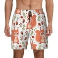thumbnail image 3 of Uemuo Squirrel And Pattern Mens Swim Trunks Quick Dry Board Shorts with Mesh Lining, Stretch Beach Shorts Quick Dry No-Chafing Board Shorts-Small, 3 of 9