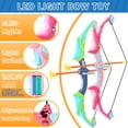 thumbnail image 2 of Kids Bow And Arrow Set, 2 Pack Led Light Up Archery Toy Set Indoor Outdoor Sport Toys For Boys Girls Christmas Gift, 2 of 7