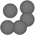 thumbnail image 6 of TEHAUX 5-Pack Dark Gray Cotton Trivet Mats for Kitchen Table and Home Use, 6 of 8