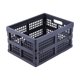 thumbnail image 2 of Plastic Folding Storage Basket | Ventilated Mesh Design | Multipurpose Organizer for Snacks, Stationery, Cosmetics, Fruit | Durable & Stackable | 13.78x10.43x7.28 in | 1-Pack | White or Gray, 2 of 6
