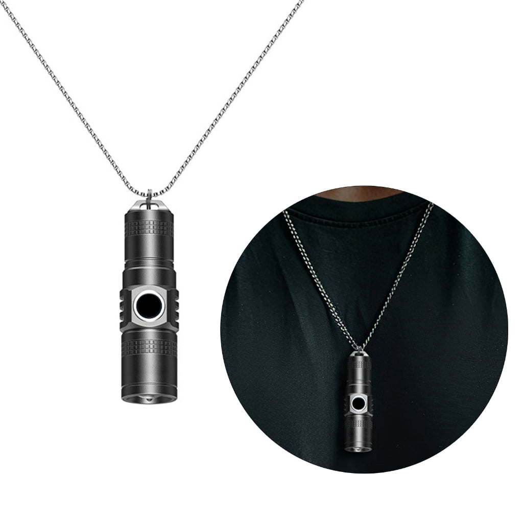 YIEMEEN Portable Aluminum Flashlight Pendant With Variable And Rechargeable Battery For Night Walking