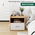 thumbnail image 5 of TINKLE WELL Modern Solid Wood Nightstand, Bedside Table with Drawer & Open Shelf, Natural Maple Finish, Farmhouse Style for Bedroom, 5 of 6
