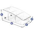 thumbnail image 2 of Sorbus Clear Organizing Bins on Wheels 15.4 x 9 x 6, 2 of 5
