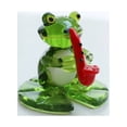 thumbnail image 4 of Cheers.US Frog Sculpture Statue, Personalized Animal Collectible Figurines Mascot Frog Glass Crafts for Shelves Table Desk Decor, 4 of 5