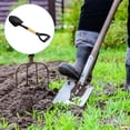 thumbnail image 5 of Unique Bargains Pelle de Jardin Ronde Pointue Outils de Jardin avec Poignée en D Noir Jaune, 5 of 5