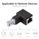 thumbnail image 3 of Convertidor RJ45 macho a hembra Adaptador de extensión de 90 grados Conector Ethernet LAN Universal  Accesorios Electrónicos, 3 of 9