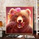 thumbnail image 4 of Cuadros Decorativos 5D DIY diamante pintura kits oso completo redondo taladro pared decoración arte artesanía mosaico Tmvgtek embutido en tela, 4 of 9