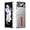 Orange, variant on Clear for Samsung Galaxy Z Flip 4 Case with Kickstand, Built-in Screen Protector [Horizontal & Vertical Stand] Crystal Clear Slim Fit Anti-Yellow Scratch Resistant Shockproof Case, Silver