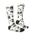 thumbnail image 4 of Lsque Camping Caravan 2 Printed Crew Socks Men's Women's LightWeight Thin Casual Calf Socks ,Knee High Socks,Cotton Socks, 4 of 9