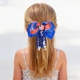 thumbnail image 2 of TOWED22 Independence Day Hair Bow Clips Sparkly Glitter Patriotic Hairpins Handmade Memorial Day Accessories for Teens Girls(Blue), 2 of 6