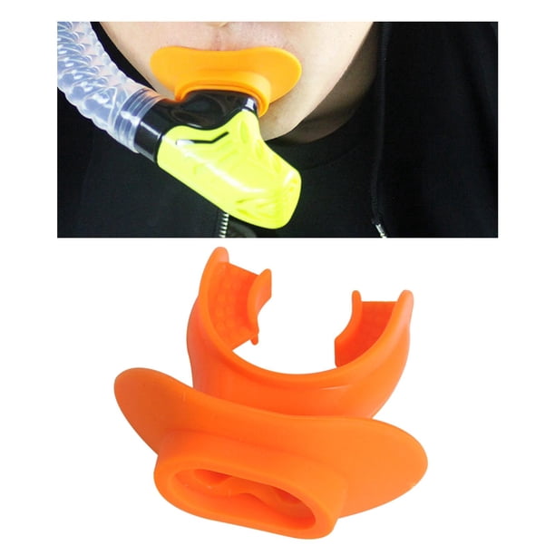 Boquil de silicona para equipos de buceo, accesorios para tubos de respiración, calibre universal que se adapta a mayoría de los esnórqueles, pro naranja Baoblaze Boquilla de buceo
