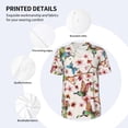 thumbnail image 5 of Fotbe Watercolor Floral With Butterflies Baseball Jersey Shirt for Men and Women, Casual Short Sleeves Button Down T-Shirt-3X-Large, 5 of 9