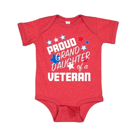 

Inktastic Proud Granddaughter of a Veteran- Veterans Day Gift Baby Girl Bodysuit