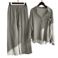 thumbnail image 4 of Ketyyh-chn99 Sets for Women 2 Piece Shorts Women Summer Outfits for Women Summer Top Shorts Suit Lounge Workout Sets for Women Grey,S, 4 of 4