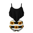 thumbnail image 2 of Qertyioot Été Swimsuit pour les Femmes, Bikini Split à Contraste de Poitrine Élevé Set Deux Pièces, 2 of 4