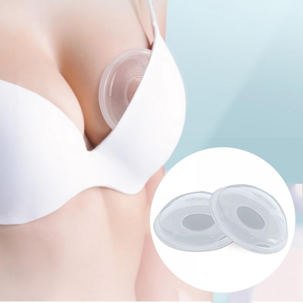 Breast Milk Collectors Baby Feeding Breast Milk Collector Soft Postpartum Nipple Suction Container Silica Gel Nursing Pad 2pcs