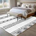 thumbnail image 4 of 8'x10' Area Rugs, Black Geometric Indoor Outdoor Area Rug for Living Room Bedroom, Boho Lines White Modern Abstract Art Washable Bathroom Rugs Kitchen Floor Carpet Mats Home Decor Aesthetic, 4 of 8