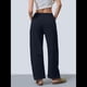 thumbnail image 4 of Pantalones Deportivos para Mujer con Cintura Elástica, Pierna y Cordón Ajustable, Estilo Palazzo Informal con Bolsillos. Azul Marino M, 4 of 8