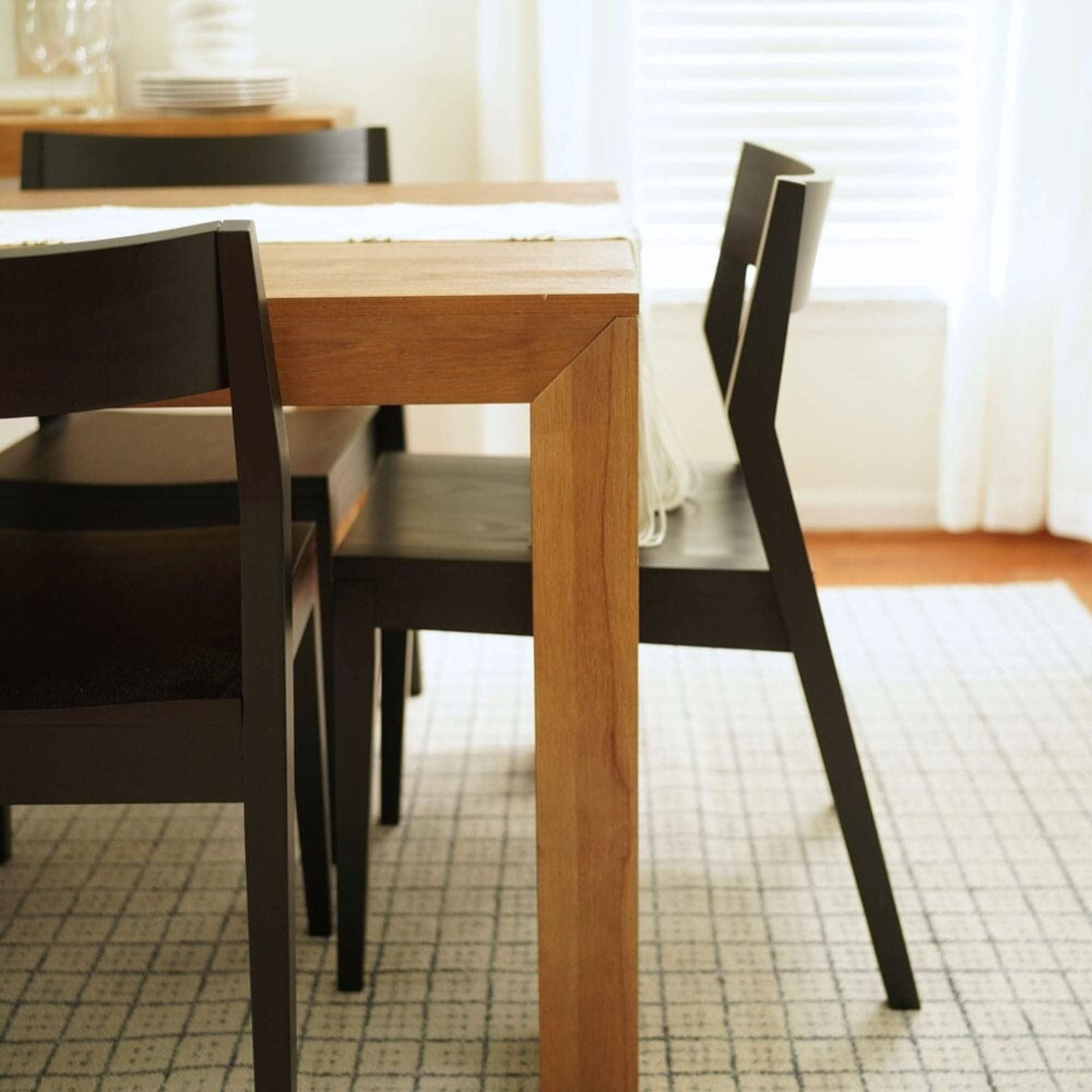 Plank+Beam Modern Dining Chair Set of 2, Solid Wood Chairs for Kitchen, Office, Living Room