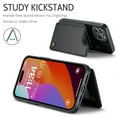 thumbnail image 5 of for iPhone 15 Pro Case with Card Holder, Wallet Case for Women Men with RFID Blocking, Durable Leather Kickstand Magnetic Clasp Shockproof Phone Case for iPhone 15 Pro, 5 of 9