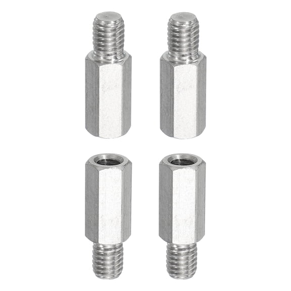 4pcs M8x10mm Male to M6x20mm Female Thread Spacer Standoffs Screws