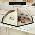 thumbnail image 1 of Ganfancp Crema Estilo Verano Vegetal Cubierta Mesa de Comedor Plegable Cubierta de Comida Casera Sobras de Comida y a Prueba de Moscas Nueva Cubierta Rebajas Flash Deals 1X Cubremoscas, 1 of 3