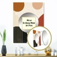 thumbnail image 3 of Designart "Minimal Boho Pattern in Beige II" Abstract Minimalism Mirror Wall Decor - Modern Beige Abstract Mirror Wall Art For Bathroom - 32" x 24" Inch, 3 of 5