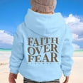 thumbnail image 5 of Chenglor Jesus Hoodie Tween Girls Sweatshirts for Fall Winter Casual Wear Round Neck Letter Print Pullover for Kids Ages 2 13 Outdoor Activities and Daily Comfort, 5 of 7