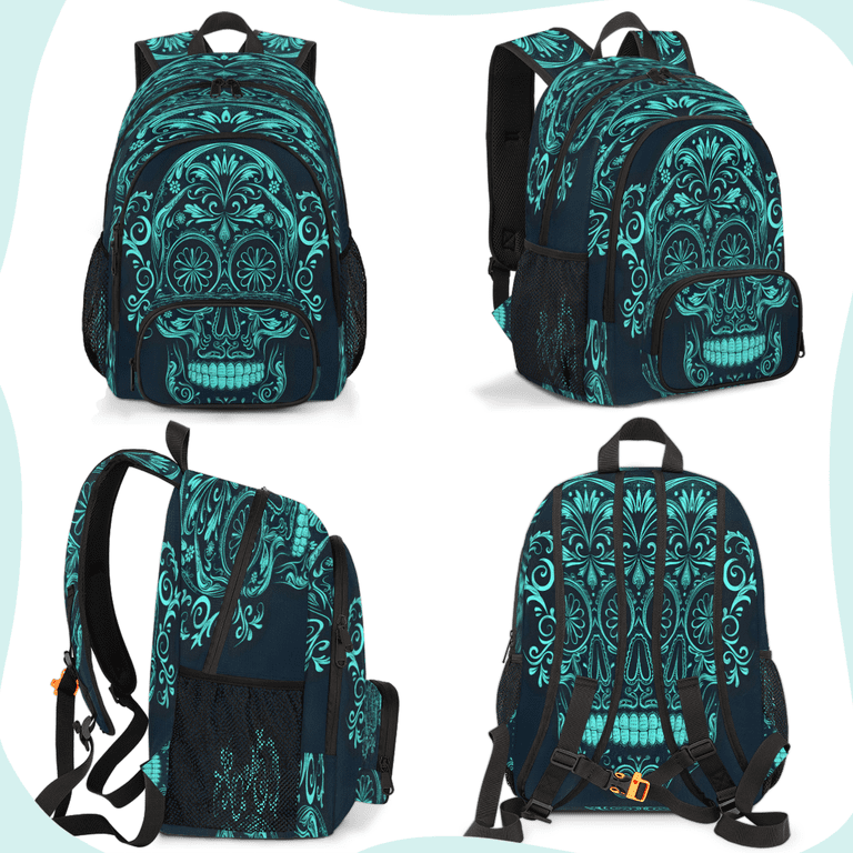 Herdesigns Skull Gothic Laptop Backpack for Women Men, 18.3  display picture 1
