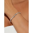 thumbnail image 2 of U7 Women Silver Bangle Simple Polished Fashion Solid Cuff Bangle Christmas Birthday Mother's Day Gift, 2 of 7