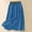 Blue, variant on Boho Maxi Skirt for Women High Waist Elastic A-Line Flowy Pleated Long Skirts Cotton Linen Casual Summer Skirts