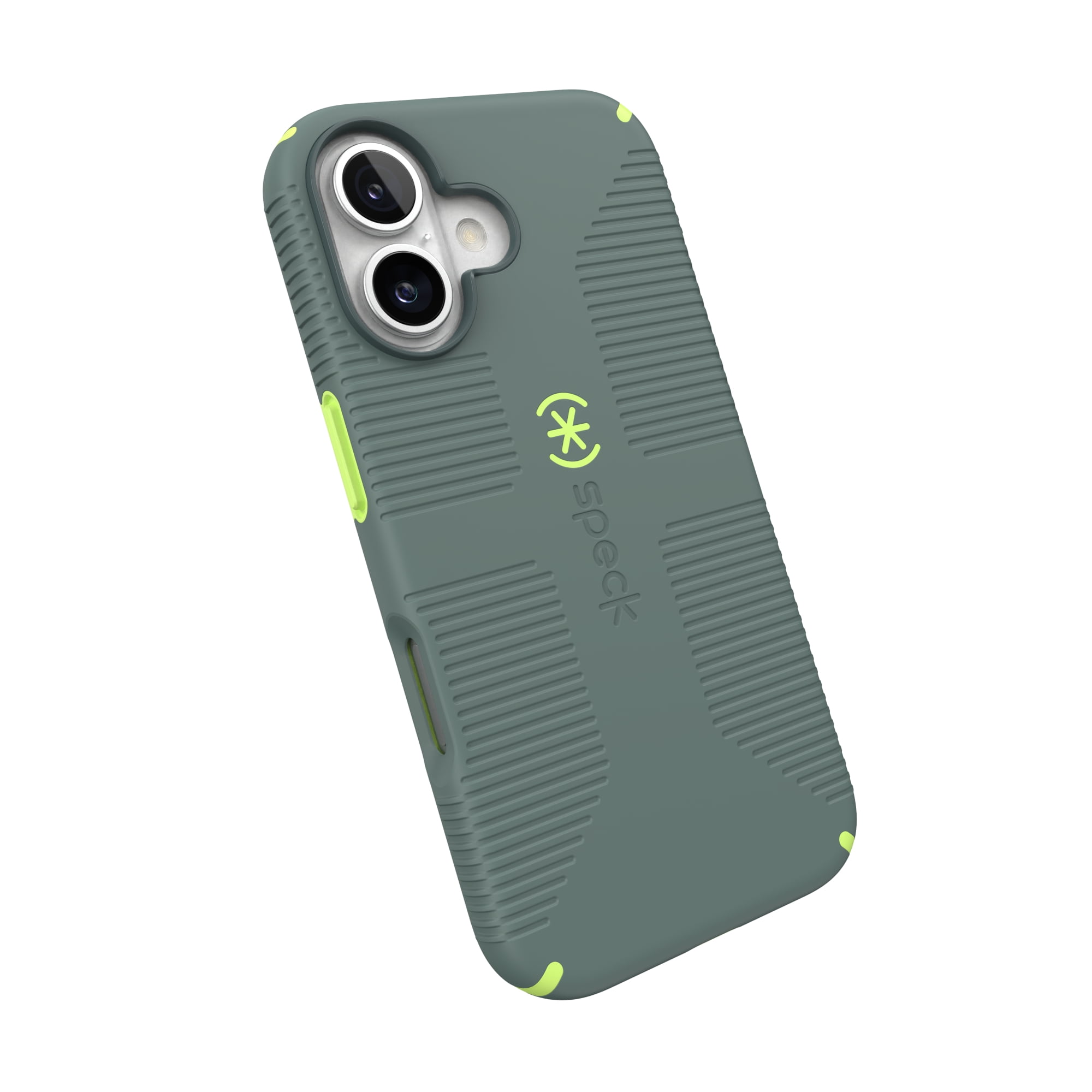 iPhone 16 CandyShell Grip with MagSafe in Neo Drab and Glow Green