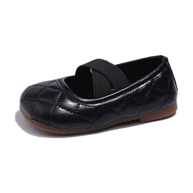 MIASHUI Chaussures Plates de Robe pour Tout-Petites Filles Ballerines Ballerines Enfants Mary Janes,Noir,2,5-3 Ans