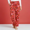 thumbnail image 5 of PatPat Womens Christmas Pajama Pants Flannel Plush Pj Bottom Super Soft Toasty Warm Sleep Pants with Pockets Gingerbread Man Print, Red, M, 5 of 12