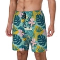 thumbnail image 2 of Daiia Tropical Floral Mens Swim Trunks Swim Shorts Quick Dry Swim Shorts with Mesh Lining Pockets-XX-Large, 2 of 9