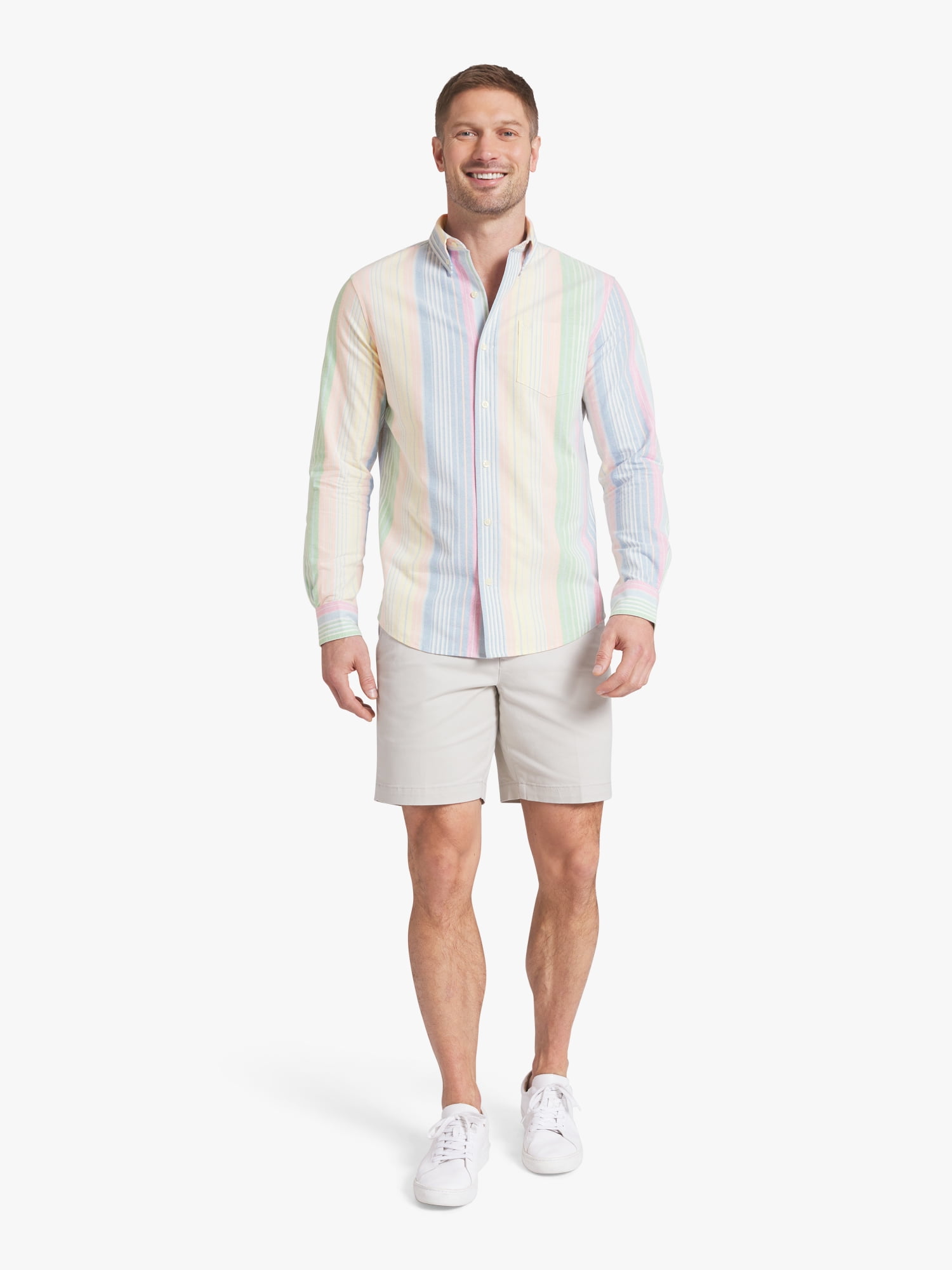 Chaps Men's & Big Men's Long Sleeve Oxford Woven Shirt, Sizes S-3XL