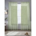 thumbnail image 2 of Sage Green Abstract Art Sheer Curtains for Living Room Bedroom, Greek Key Vintage Linen Geometric Light Filtering Sheer Curtains, Rod Pocket Voile Window Drapes, 2 Panels Set 52"x 108", 2 of 7