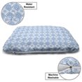 thumbnail image 3 of Ethnic Pet Bed, Culture Inspired Tile Design with Floral Motifs Bohemian Hippie, Chew Resistant Pad for Dogs and Cats Cushion with Removable Cover, 24" x 39", Sky Blue and White, by Ambesonne, 3 of 4