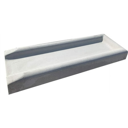 NuCast Precast Concrete Splash Block for Water and Rain Drainage from Home, Gutter, Downspout 3" high x 11" wide x 30" long Solid Concrete