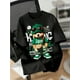 thumbnail image 1 of Cartoon Bear Graphic Casual T-Shirt, Cotton Crew Neck, Knit Fabric, Regular Length, for All Seasons, Casual Sporty Tee, Summer Gifts, 1 of 7