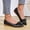 Black, variant on Women's Ballet Flats Summer Solid Color Pointed Toe Bowknot Casual Comfortable Vintage Soft PU Leather Slip-On Foldable Flat Shoes Blue 9