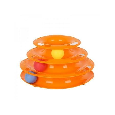 Fun Roller Toy Lavaport Cat Roller Toys Interactive Fun with 3-Levels Kitty Teaser for Play Exercise for Kittens ()