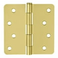 thumbnail image 6 of Design House 6-Pack 4" H x .25" Radius Butterfly Interior/Exterior Door Hinges, Satin Brass, 6 of 12