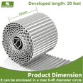 Corrugated Metal Garden Edging 12"x20' Galvanized Steel Border, Easy
