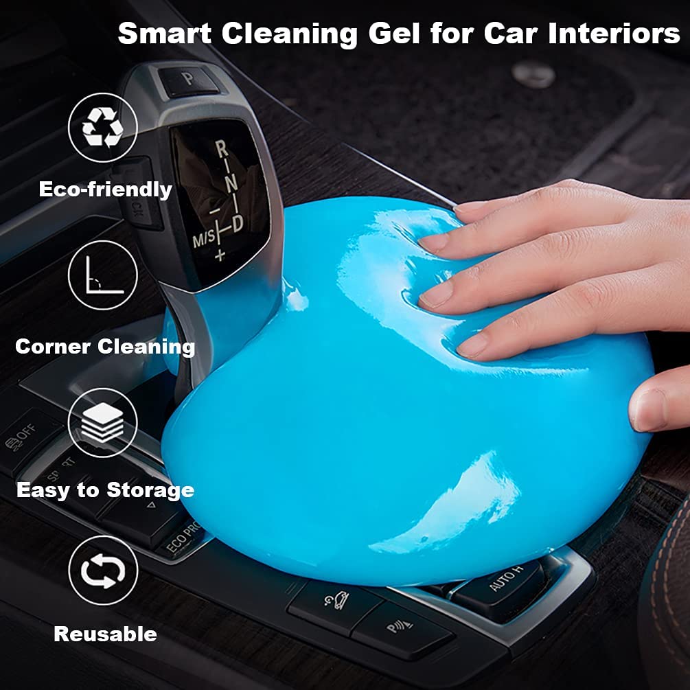 2pcs Multi-purpose Cleaning Gel Universal Car Crevice Cleaner For Car Air  Vent & Interior Detail Cleaning Mud Can Be Used For Keyboard, Computer