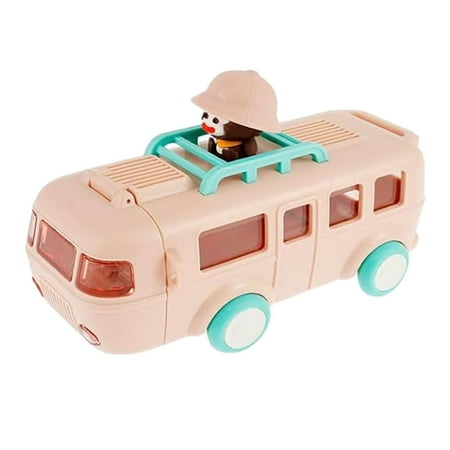 

Glass Water Bottle Detachable Shoulder Strap Cute Cartoon Car Water Cup Leak Proof Portable Lock Flip Cover Reusable Bus Water Bottle Boy and Girl Toy for Home & Garden Pink One Size