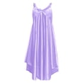 thumbnail image 3 of Women's V Neck Ice Silk Slip Nightgown Spaghetti Strap Satin Like Sleep Dress Soft Breathable Lightweight Summer Nightshirt Elegant Lounge Homewear Comfortable Sleepwear, 3 of 3