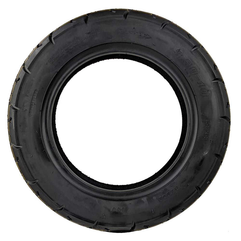 3.50-10 Scooter Tubeless Tire Front Rear Motorcycle Moped Scooter GY6 10" Rim TaoTao Vitacci Roketa SET of TWO