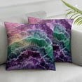 thumbnail image 3 of BANET Throw Pillow Cover Set of 2 Cases Texture Mystic Violet 18x18in, 3 of 7