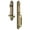 Vintage Brass, variant on 842961 Arc Solid Brass Rose Left Handed Keyed Entry Single Cylinder Full Plate